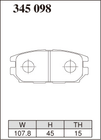 ディクセル ブレーキパッド ECタイプ リア プラウディア S32A/S33A/S43A 345098 DIXCEL 三菱｜car-parts-diy｜06