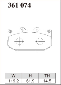 ブレーキパッド インプレッサWRX STi GC8 スバル ディクセル Sタイプ 361074 フロント左右セット DIXCEL SUBARU｜car-parts-diy｜05