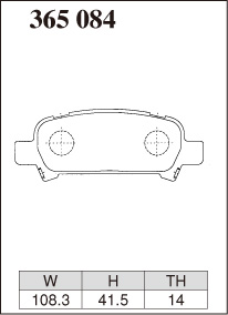 ブレーキパッド インプレッサWRX GD9 スバル ディクセル REタイプ 365084 リア左右セット DIXCEL SUBARU｜car-parts-diy｜04