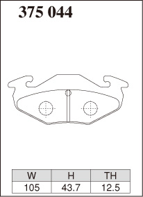 ディクセル ブレーキパッド Mタイプ リア アルトワークス CS22S 375044 DIXCEL スズキ｜car-parts-diy｜07