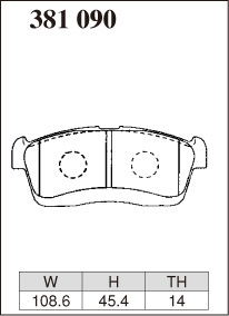 ディクセル ブレーキパッド Xタイプ フロント ムーヴコンテ L575S 381090 DIXCEL ダイハツ｜car-parts-diy｜05