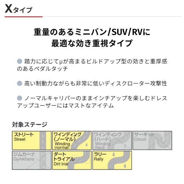 ディクセル ブレーキパッド Xタイプ フロント MINI R57(コンバーチブル