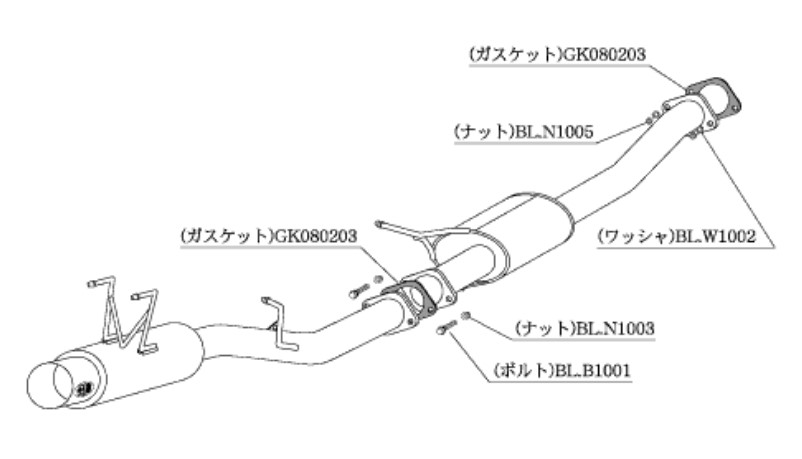 柿本改 マフラー ハイパーフルメガ N1+ Rev. スポーツマフラー 日産 180SX E (K)RPS13 N31331 カキモト :N31331 qq e f2 197d:車パーツDIY.com