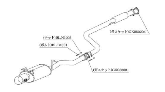 柿本改 マフラー カキモトR スポーツマフラー ホンダ プレリュード E BA5 HS303 カキモト :HS303 qq e f2 1711d:車パーツDIY.com