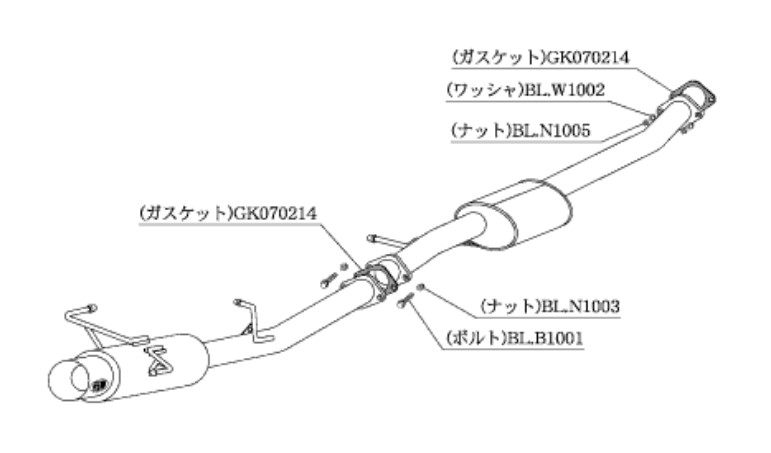 柿本改 マフラー ハイパーフルメガ N1+ Rev. スポーツマフラー 日産 スカイライン クーペ(2ドア) GF ER34 N31354 カキモト :N31354 qq e f2 266d:車パーツDIY.com