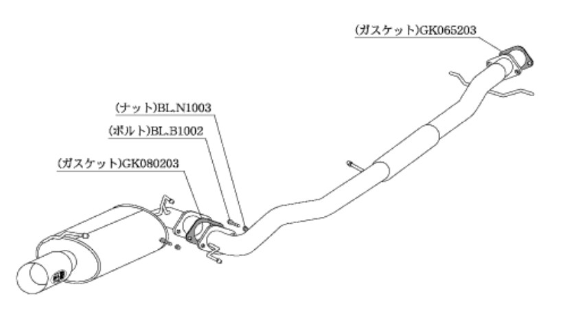 柿本改 マフラー カキモトR スポーツマフラー ミツビシ ランサーエボリューション II/III E CE9A MS304 カキモト :MS304 qq e f2 2668d:車パーツDIY.com