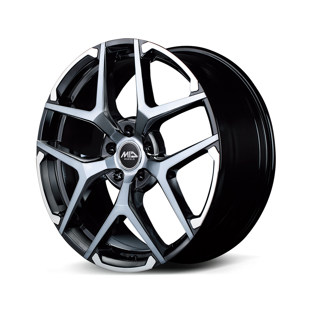 アルミホイール ES 【18×8.0J 5-114.3 INSET42 ブラックポリッシュ/ハイブリッドクリア/Gold】 マルカ エクスクルーシブ 025FX 1本