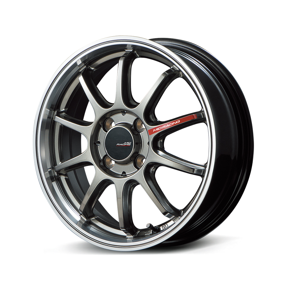 アルミホイール 【15×5.0J 4 100 INSET45 レーシングチタンシルバー/リムポリッシュ】 マルカ MIDレーシング R10 4本セット : mid w4 qq e f2 i 4797d : 車パーツDIY.com