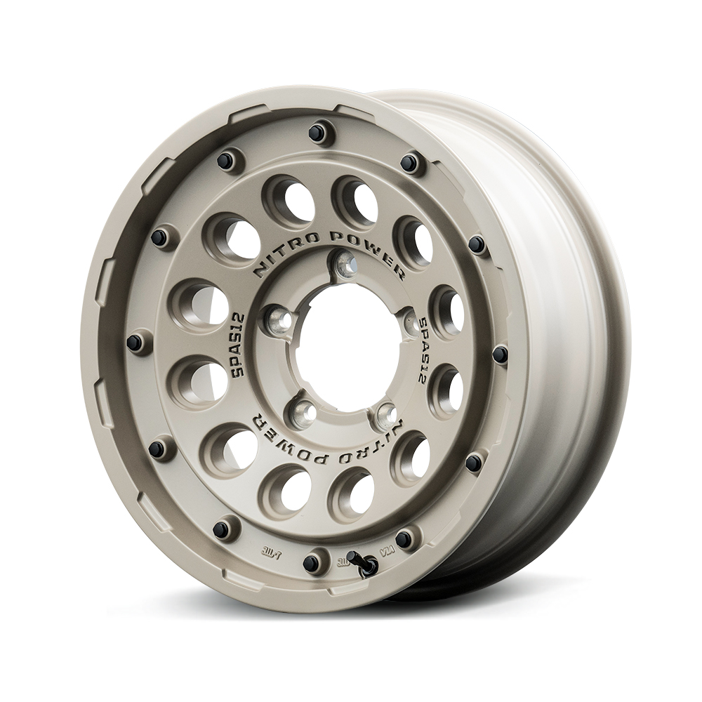 ホイール    【16×6.0J 5-139.7 INSET-5 セミグロスサンドベージュ】 マルカ ナイトロパワー H12 ショットガン タクティカルエディション 4本_1