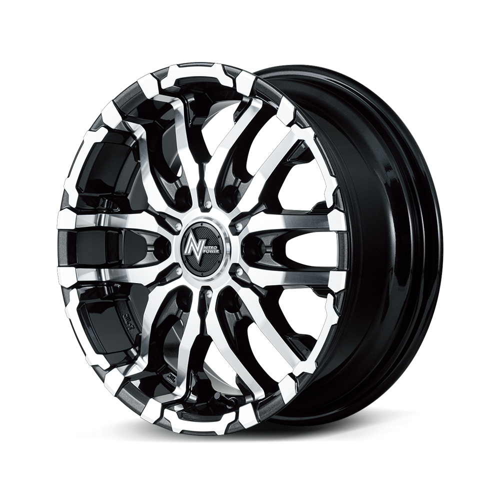 アルミホイール    【17×8.0J 6-139.7 INSET20 ブラックメタリック/ミラーカット】 マルカ ナイトロパワー M26クロスファング 4本の画像