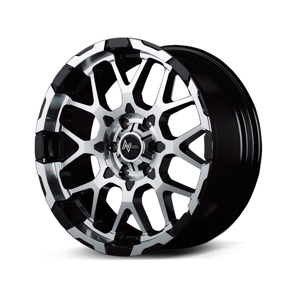 アルミホイール    【17×8.0J 6-139.7 INSET20 ブラック/ミラーカット】 マルカ ナイトロパワー M28バレット 4本セットの画像