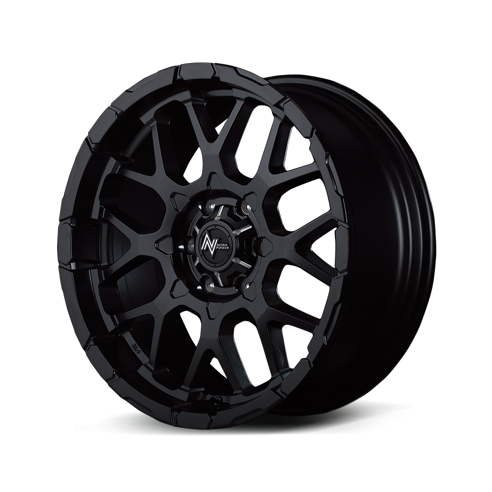 アルミホイール    【16×6.5J 6-139.7 INSET48 セミグロスブラック/マシニング】 マルカ ナイトロパワー M28バレット 4本セット_1