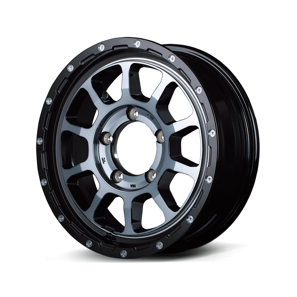 アルミホイール    【16×6.0J 5-139.7 INSET-5 ブラック/DC+マシニング/ブラッククリア】 マルカ ナイトロパワー M10パーシング 4本_1