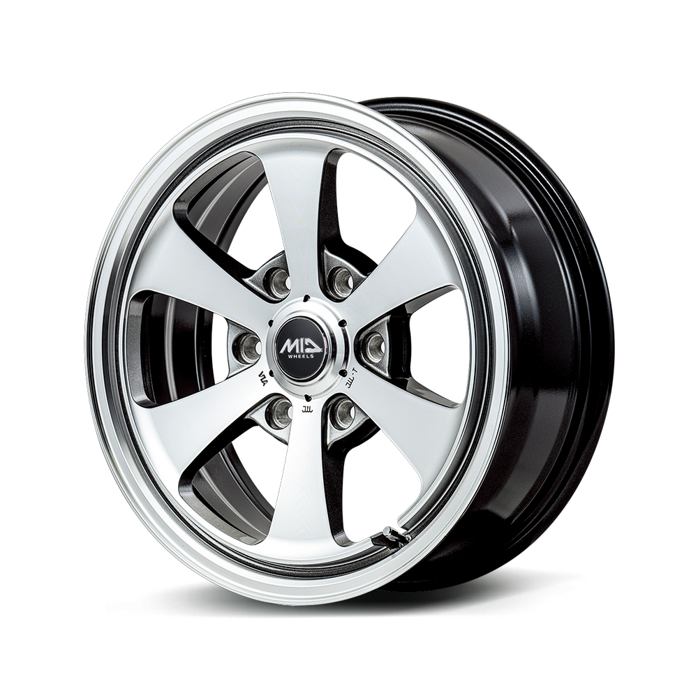 アルミホイール ヴェゼル RU系 ホンダ 【16×7.0J 5-114.3 INSET40 ポリッシュ/ライングレー】 マルカ MID ガルシア ダラス6 4本セット_1