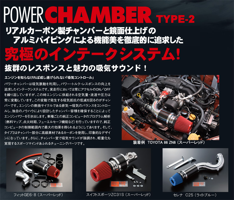 ZERO1000 パワーチャンバー タイプ2 フィットRS DBA-GE8・9 L15A レッド エアクリーナー 零1000 102-H017｜car-parts-diy｜04