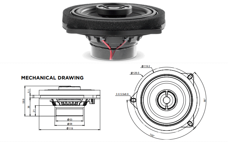 正規品 FOCAL フォーカル IC BMW 100L 10cmコアキシャル 2WAY