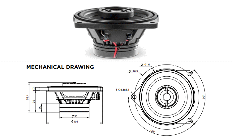 正規品 FOCAL フォーカル ICC BMW 100 10cmコアキシャル センター専用