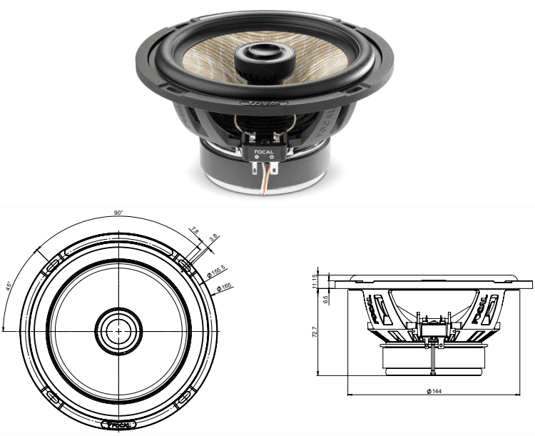 正規品 FOCAL フォーカル PC 165 FE 16.5cmコアキシャル 2ウェイ