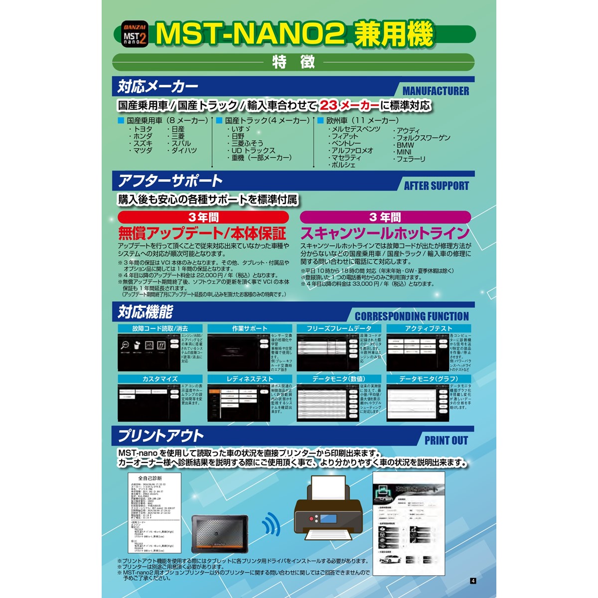 BANZAI MST-nano2 VCI 整備ソフト無 MST-NANO2-U メーカー直送