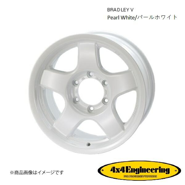 ブラッドレーV 16インチ 6穴 ホワイト ホイール 4本セット 4×4エンジニアリング ブラッドレーV 16インチ 6穴 6H 139.7 6.5J +25