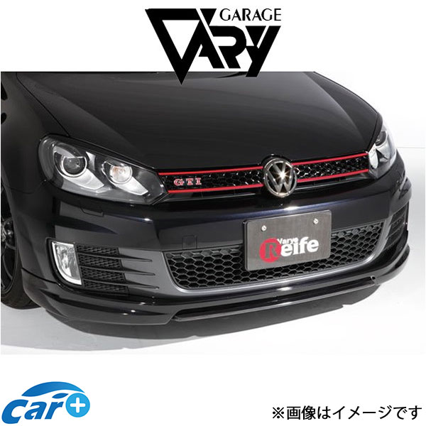 ガレージベリー フロントスプリッター ゴルフ6 GTI ABA-1KCCZ[オリジナルフロントリップスポイラー専用]6202 GARAGE VARY 外装 エアロ