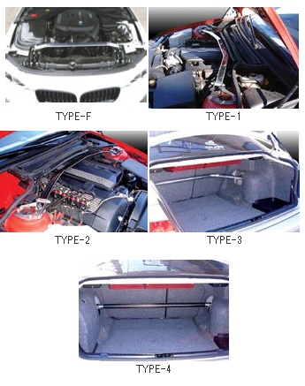 ARC オートリファイン フロント・パワーブレース TYPE-1 アルミ BMW 3