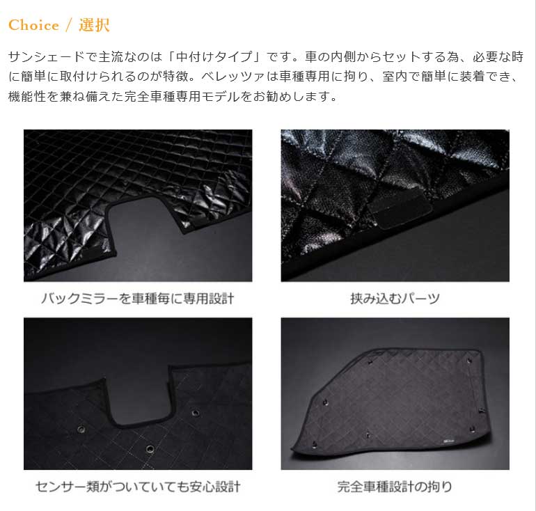 Bellezza ベレッツァ アルミサンシェード 1台分セット ハイエースバン