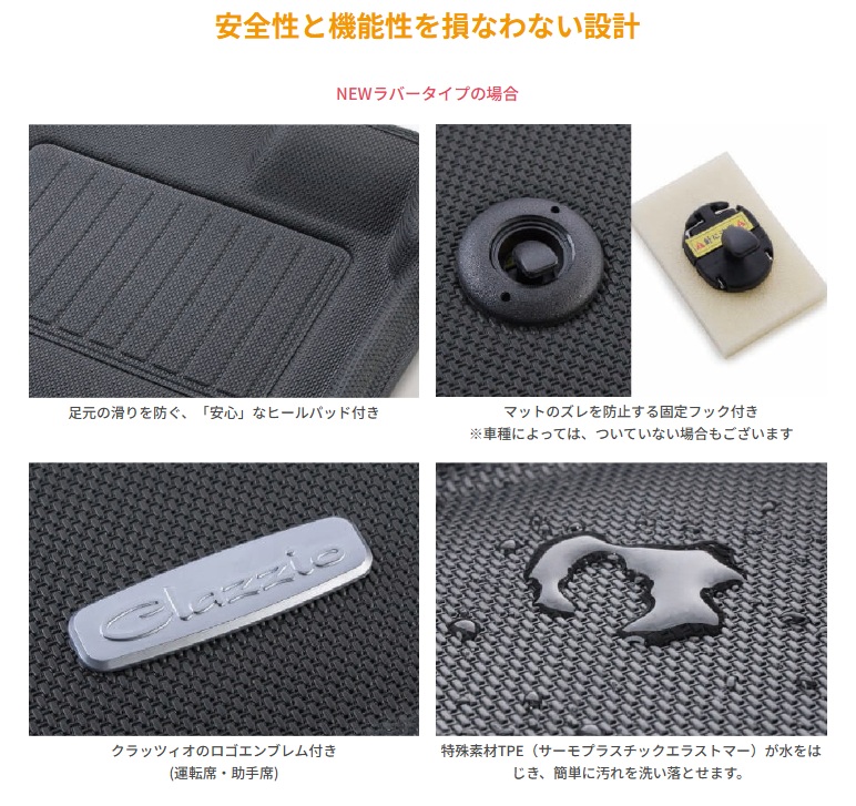 Clazzio（クラッツィオ） New立体マット 1台分セット NEWラバータイプ