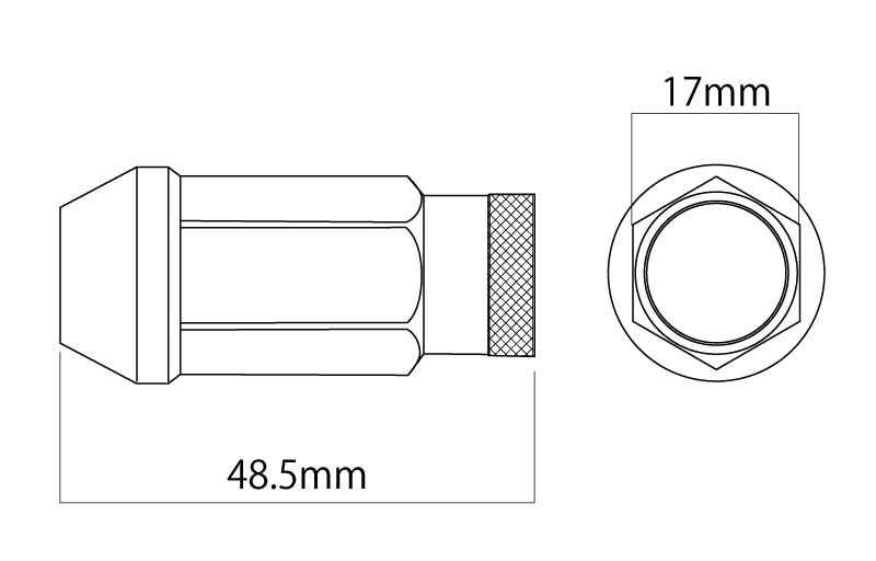 DIGICAM デジキャン チタンレーシングナット 貫通タイプ M12 P1.5 6角 