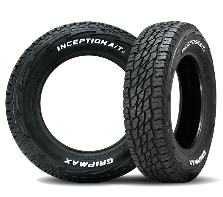 185R14C　GRIPMAX　ホワイトレター　INCEPTION A/T GRIPMAX/グリップマックス INCEPTION A/TII M+S タイヤ 4本 185R14C