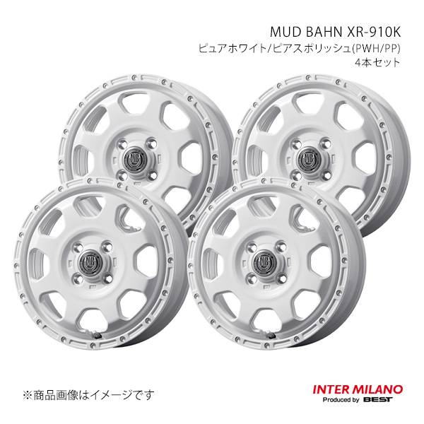 INTER MILANO インターミラノ MUD BAHN XR-910K 車輪 4本仕掛ける ルークス ML21S 2009/12〜2013/3【14×4.5J 4-100 INSET45 PWH/PP】 タイヤ、ホイール-自動車-車、バイク、自転車