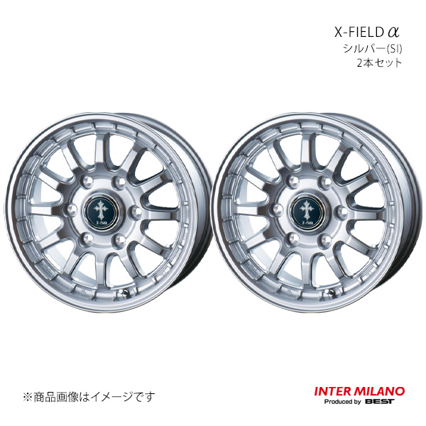 INTER MILANO インターミラノ X-FIELD α ホイール 2本セット【18×8.0J 6-139.7 INSET55 ブラック】