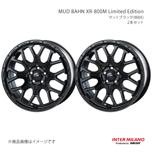 INTER MILANO インターミラノ MUD BAHN XR-800M Limited Edition 車輪 2本仕掛ける【20×8.5J 5-114.3 INSET45 引っ敷き黒いこと】 アルミホイール-自動車