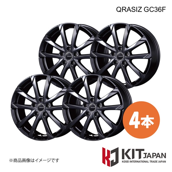 クレイシズ GC36F ホイール 4本【15×6.0J 4-100 INSET43 GBK】KIT