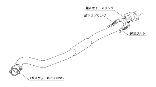 柿本改 柿本 カキモト センターパイプ(純正触媒取り外しタイプ
