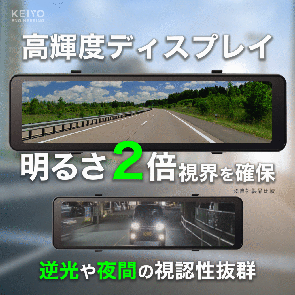 慶洋エンジニアリング KEIYO とにかく明るいデジタルバックミラー AN