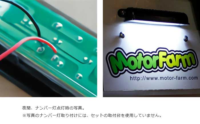 MotorFarm モーターファーム ファーム ナンバー移動取付台 ステンレス＋9連LEDナンバーライト セット NTDSSETの画像