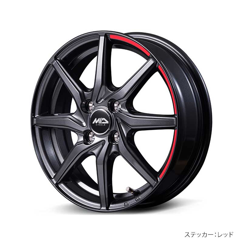 マルカサービス MID WHEELS/RX810 ACTIVE BLACK アルトワークス HA36S