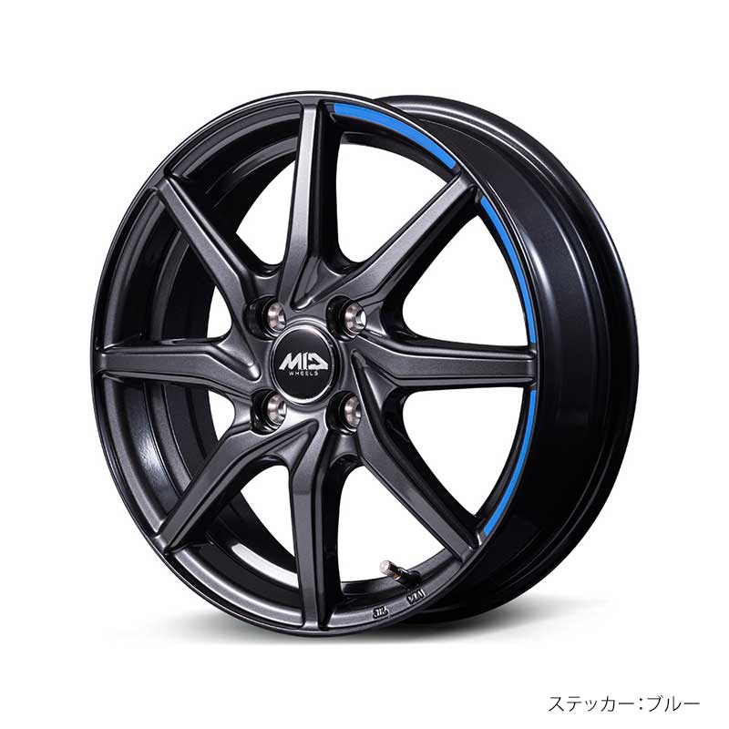 マルカサービス MID WHEELS/RX810 ACTIVE BLACK アルトワークス HA36S