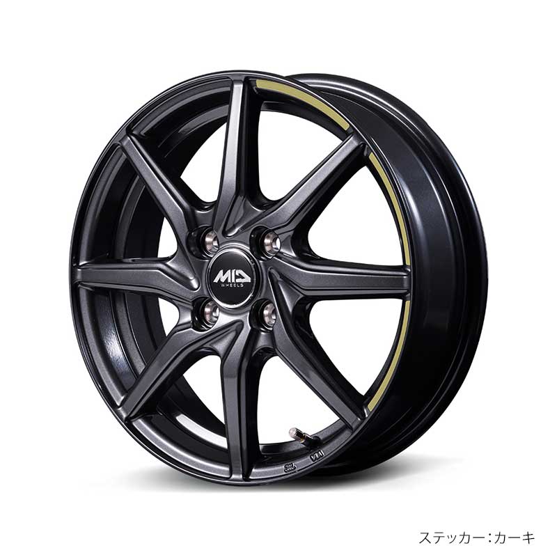 マルカサービス MID WHEELS/RX810 ACTIVE BLACK アルトワークス HA36S