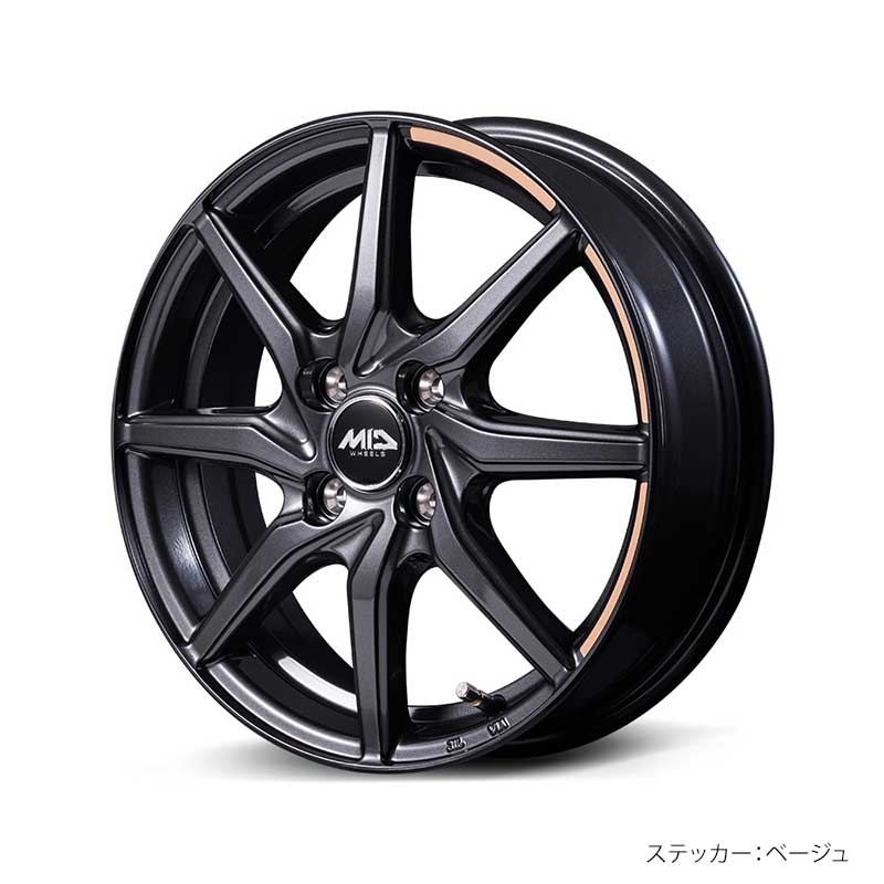 マルカサービス MID WHEELS/RX810 ACTIVE BLACK アルトワークス HA36S