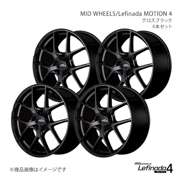 MID WHEELS/レフィナーダ モーション4 球面座対応 アルミホイール4本セット【21×8.0J 5-114.3 INSET40 GBK】Y25DB80573400300×4
