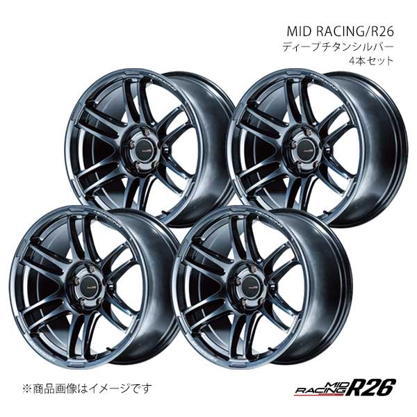 MIDレーシング/R26 アルミホイール4本セット【18×8.5J 5-100 INSET45 DTS】MID RACING/R26 X195885533450T00×4