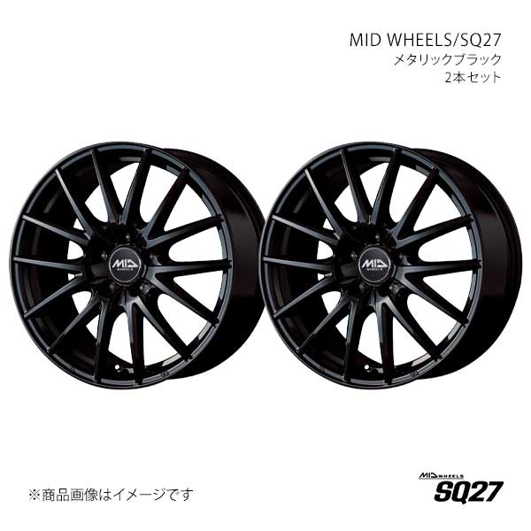 MID WHEELS/SQ27 カルディナ 240系 アルミホイール2本セット【15×6.0J 5-100 INSET45 MBK】M82656053345030N×2