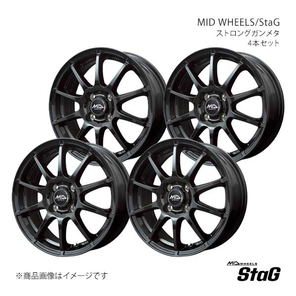 マルカサービス MID WHEELS/スタッグ アルミホイール4本セット【15×4.5