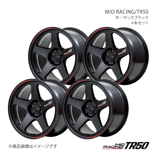 マルカサービス - MID一ころ/TR50 軽銀車輪4本仕掛ける【18×7.5J 5-100 INSET50 TBK】MID RACING/TR50 F703875533500300×4 自動車-タイヤ、ホイール
