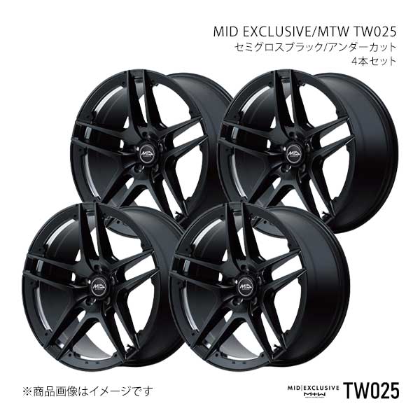 MIDエクスクルーシブ/MTW TW025 アルミホイール4本セット【20×8.5J 5-114.3 INSET45 SBU】MID EXCLUSIVE/MTW TW025 X19AA85573450300×4