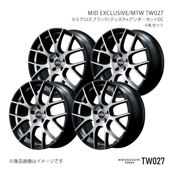 マルカサービス - MIDエクスクルーシブ/MTW TW027 軽銀銀輪4本仕掛ける【18×7.0J 5-114.3 INSET40 SBD】MID EXCLUSIVE/MTW TW027 X18A870573400391×4
