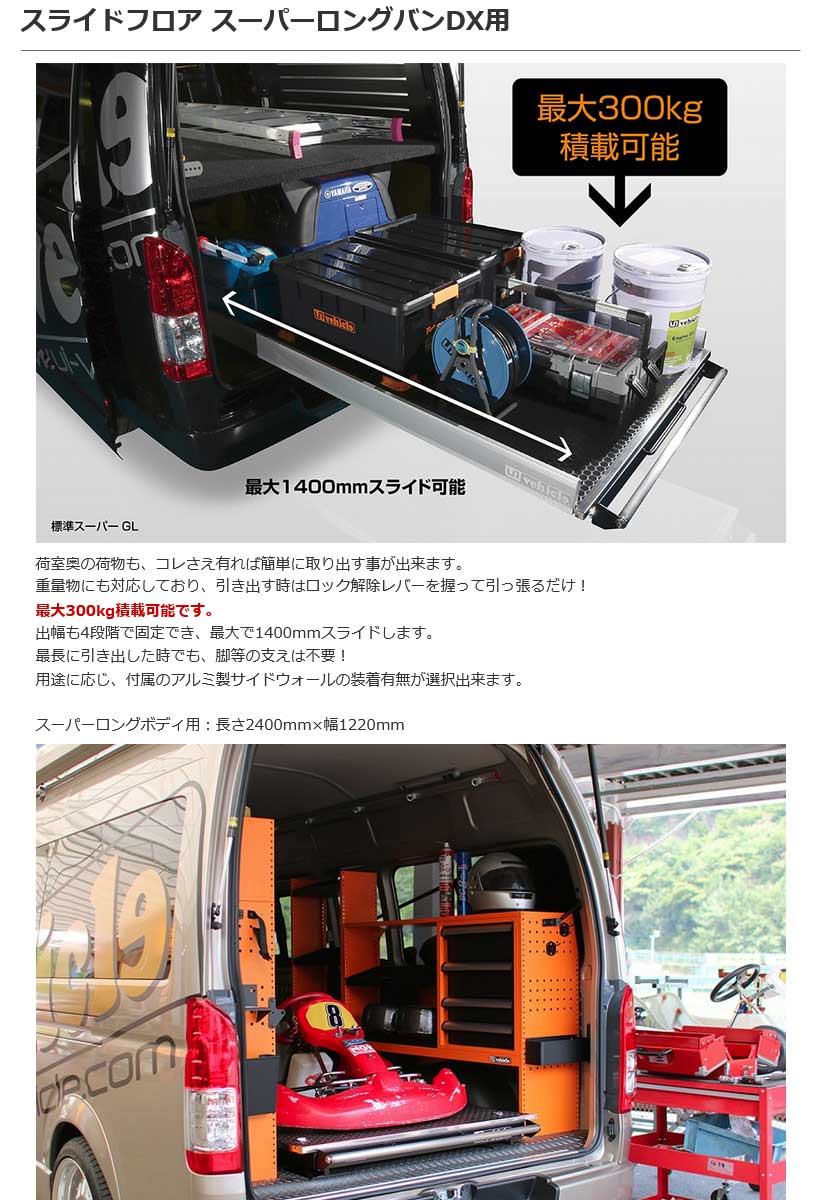 UI vehicle ユーアイビークル ハイエース 200系 スライドフロア マルチ