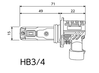 Valenti ヴァレンティ 純正交換LEDヘッド&フォグ RHシリーズ HB3/4 6500K ウィッシュ ZNE10G/ZNE14G 純正装着バルブ((Lo)HB4) LRH12-HB4-65_3